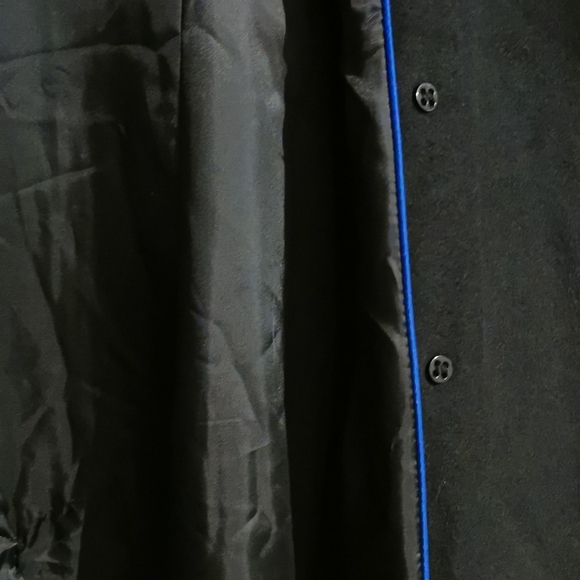 DKNY long wool blend coat with faux fur collar - Picture 9 of 16